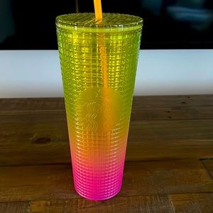 NWT Starbucks grid ombré cold tumbler